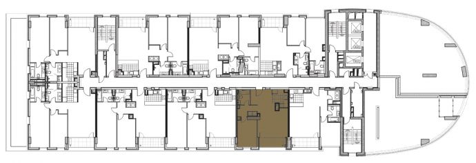 One Bedroom - Orientation of the apartment within the complex