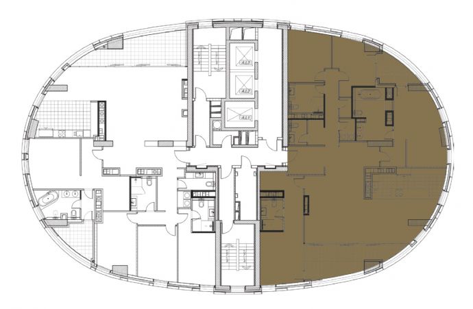 Penthouse - Orientation of the apartment within the complex