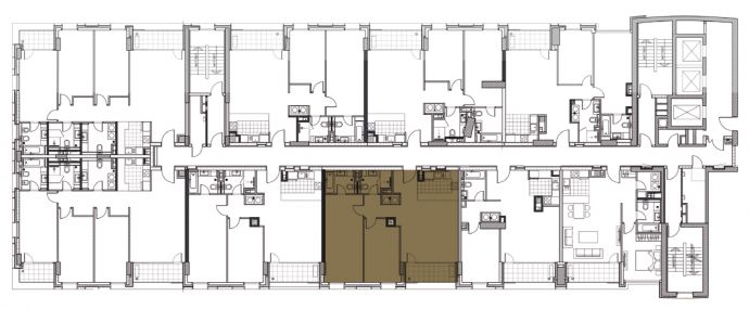 Two Bedrooms - Orientation of the apartment within the complex